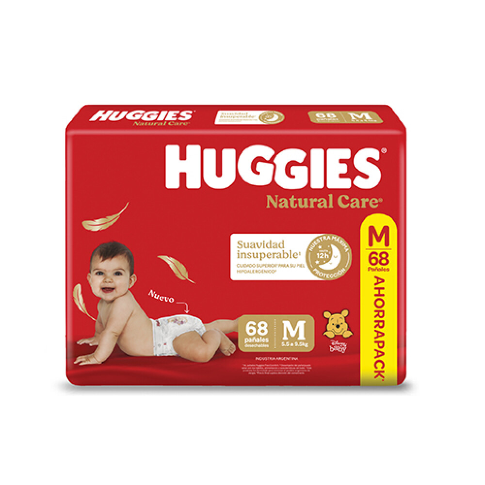 Pañales M Huggies Supreme Care 68 unidades